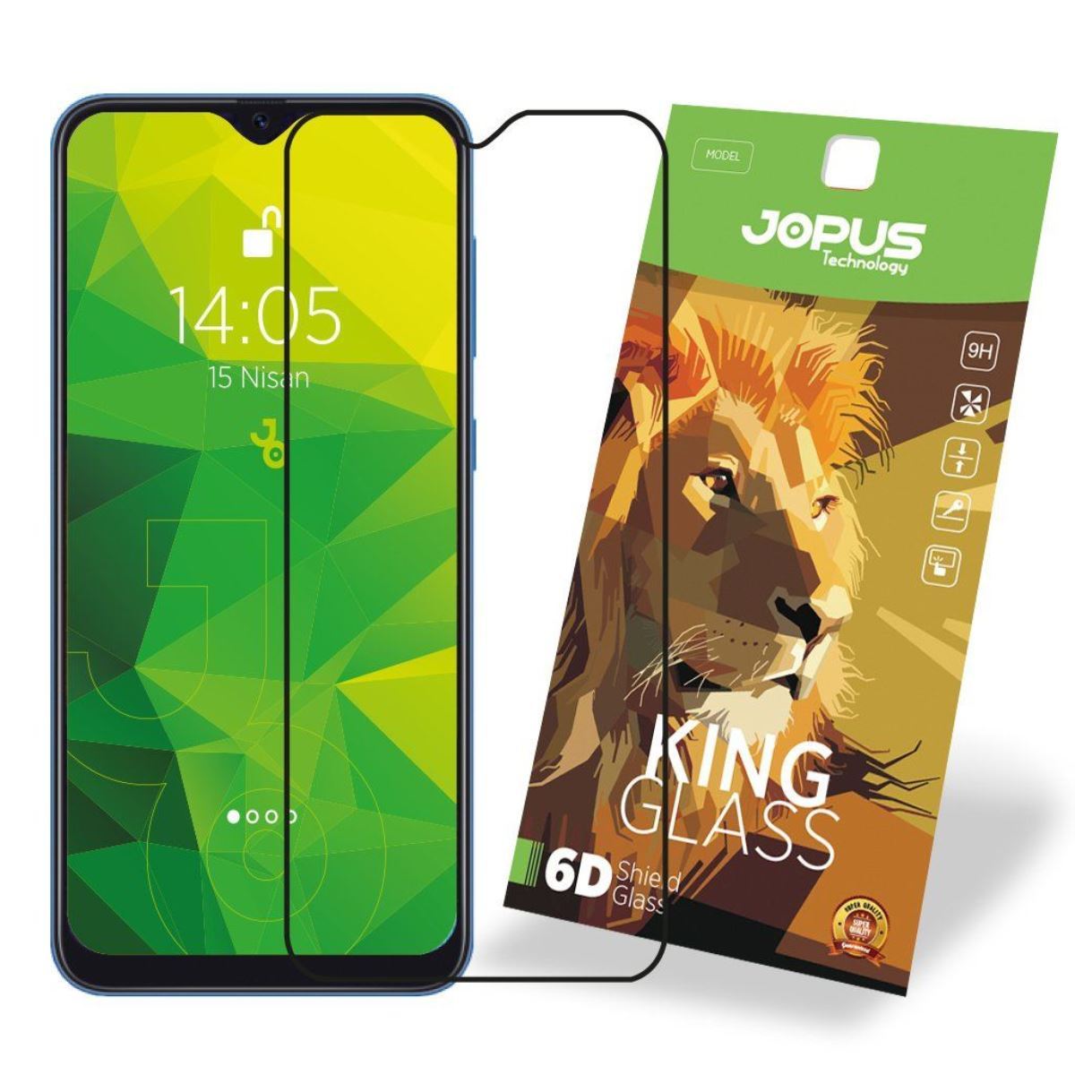 Jopus Samsung A50 CEK-124 King 6D  Cam Ekran Koruyucu Siyah - 1