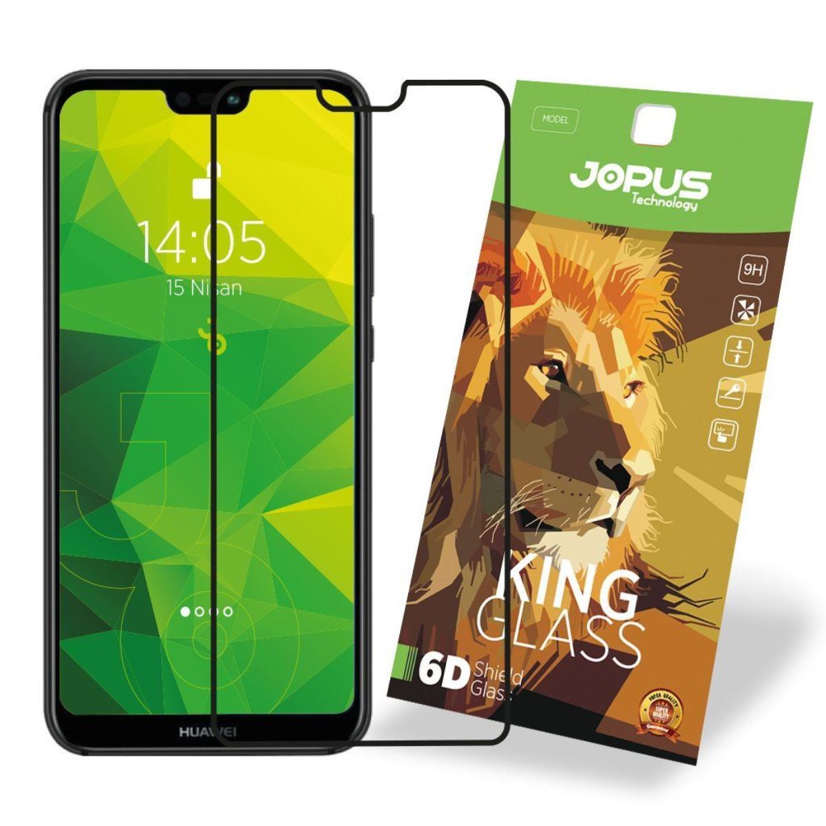 Jopus Huawei P20 Lite CEK-124 King 6D  Cam Ekran Koruyucu Siyah - 1