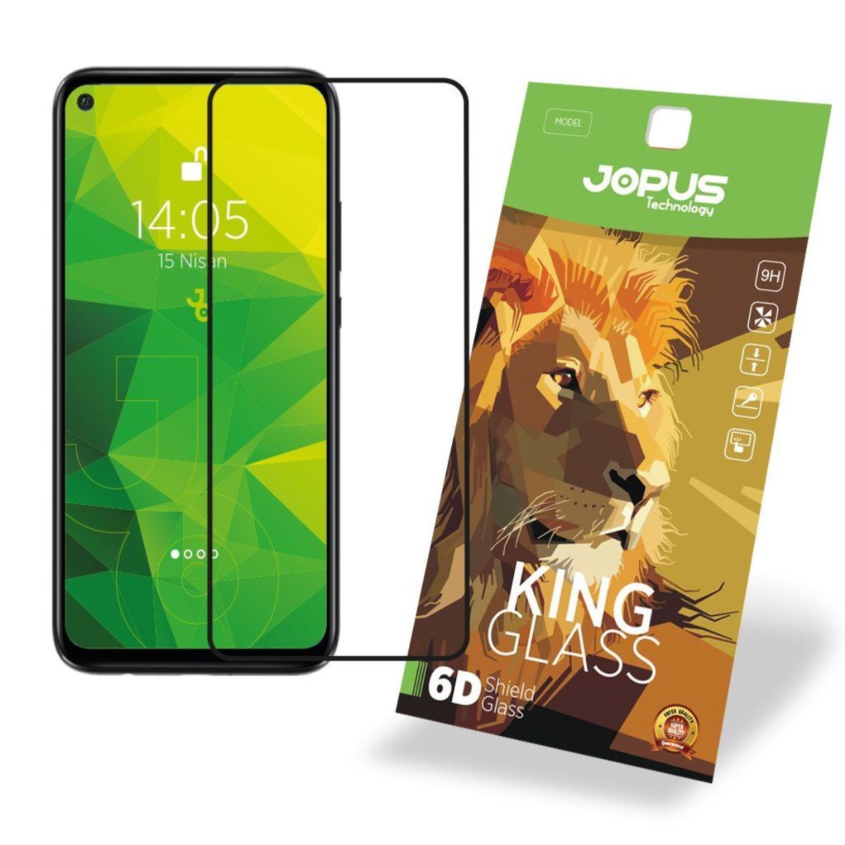 Jopus Huawei Mate 30 Lite CEK-124 King 6D  Cam Ekran Koruyucu Siyah - 1