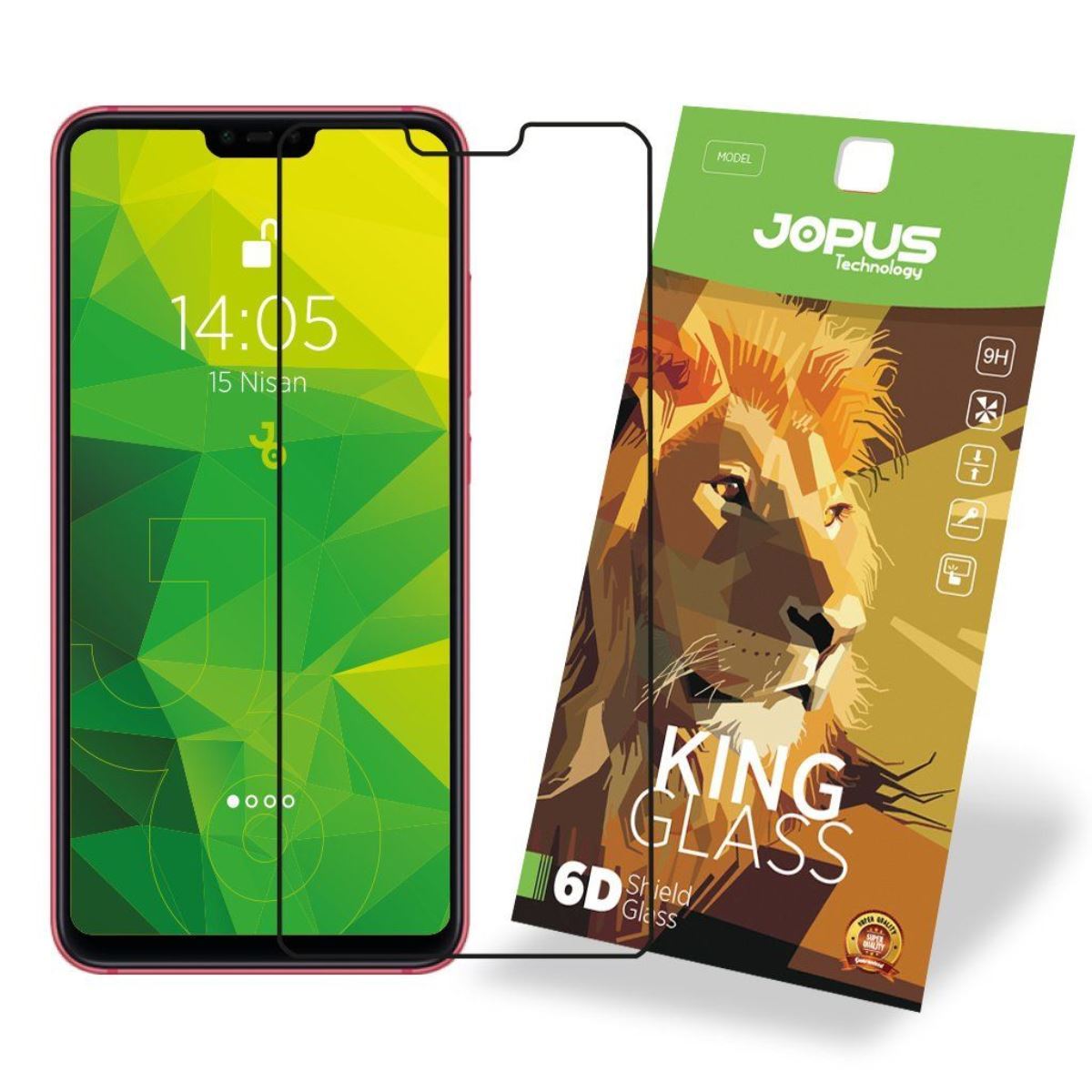Jopus Xiaomi Mi 8 Lite CEK-124 King 6D Screen Protector Siyah - 1