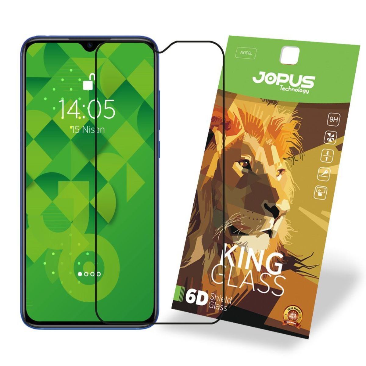 Jopus Xiaomi Mi 9 Lite CEK-124 King 6D  Cam Ekran Koruyucu Siyah - 1