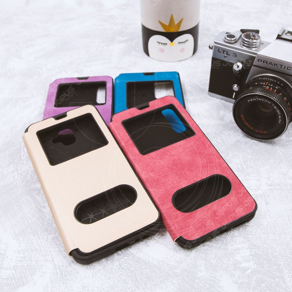Jopus iPhone XS Max KK-150 Premium  Kapakli Kilif Mor - 1