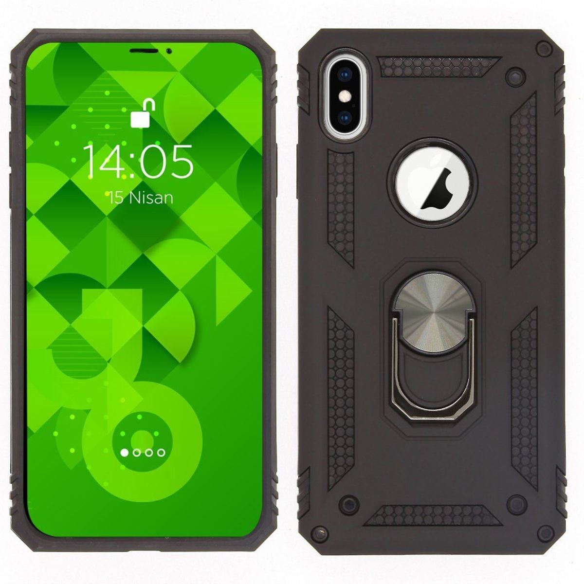 Jopus iPhone XS Max JS-225 Zirh Phone Case Siyah - 1