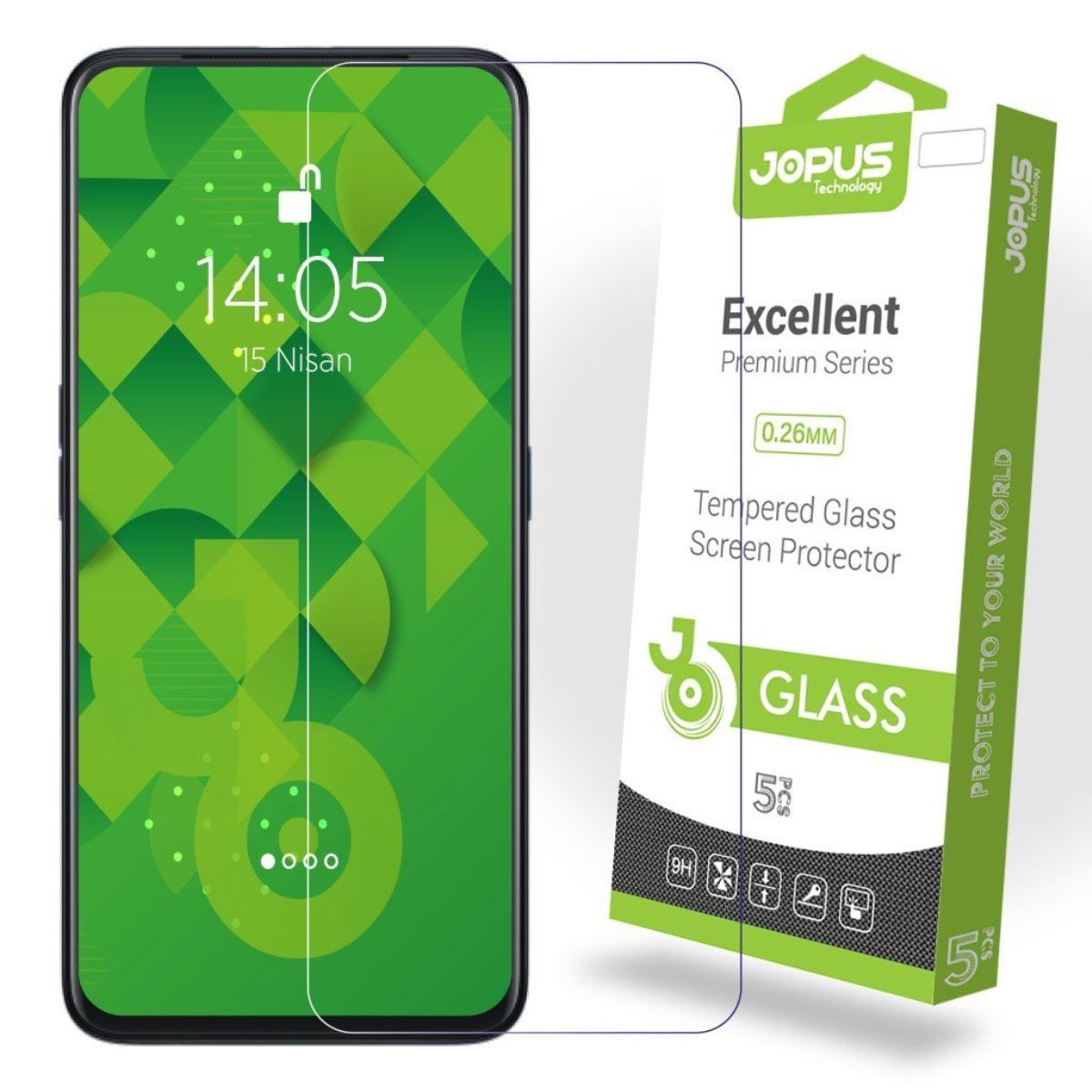 Jopus Oppo Reno 2Z Cek-101   Cam Ekran Koruyucu Seffaf - 1