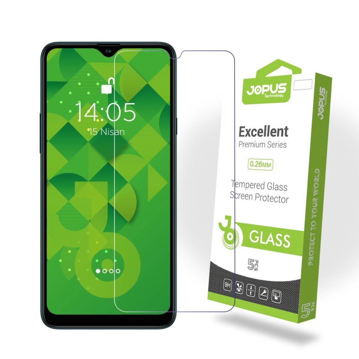 Jopus Samsung A20s Cek-101   Cam Ekran Koruyucu Seffaf - 1