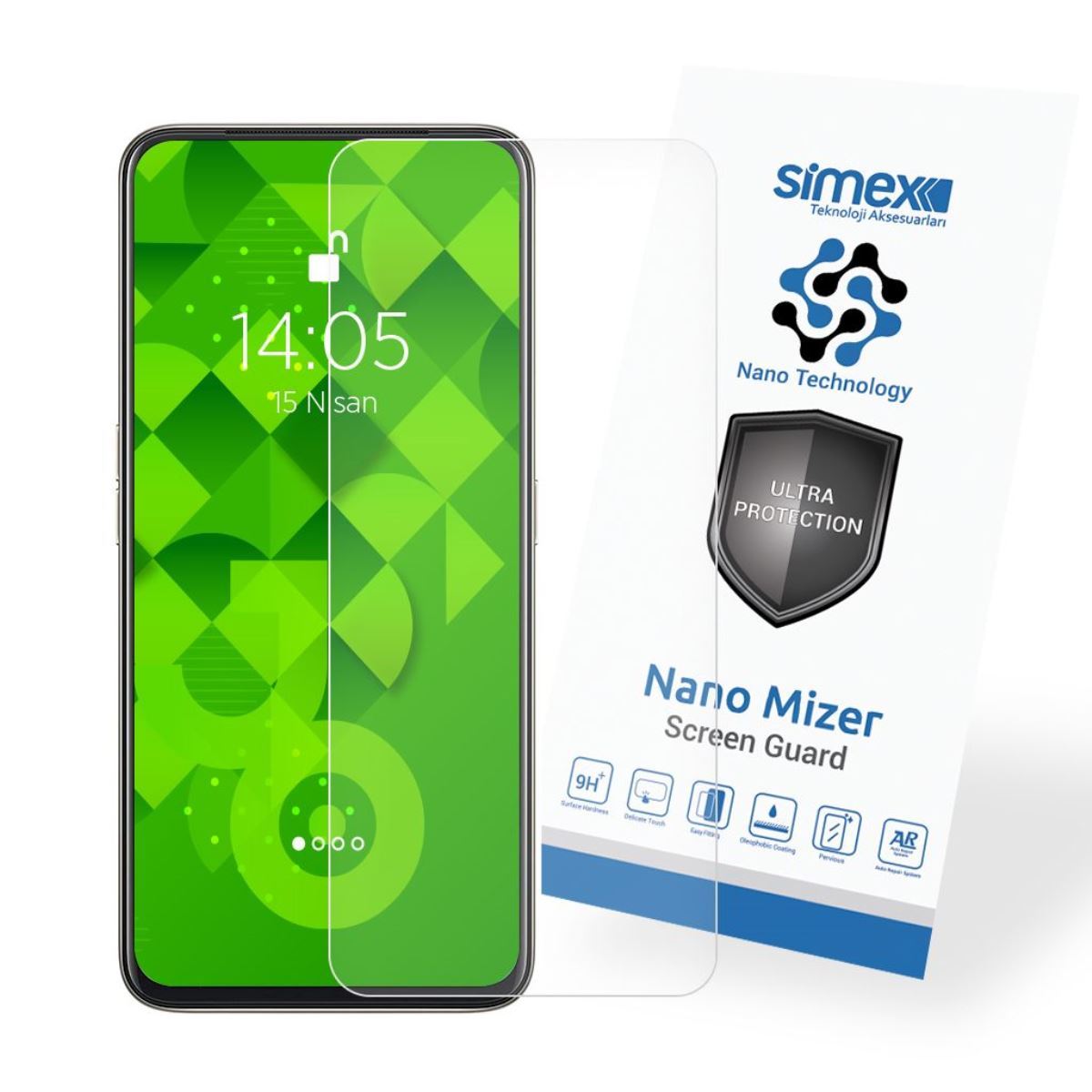 Simex Oppo Reno 2Z CEK-110 Nano Mizer Screen Protector Seffaf - 1