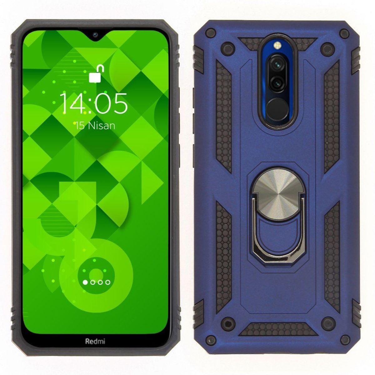 Jopus Xiaomi Redmi 8 JS-225 Zirh Phone Case Lacivert - 1