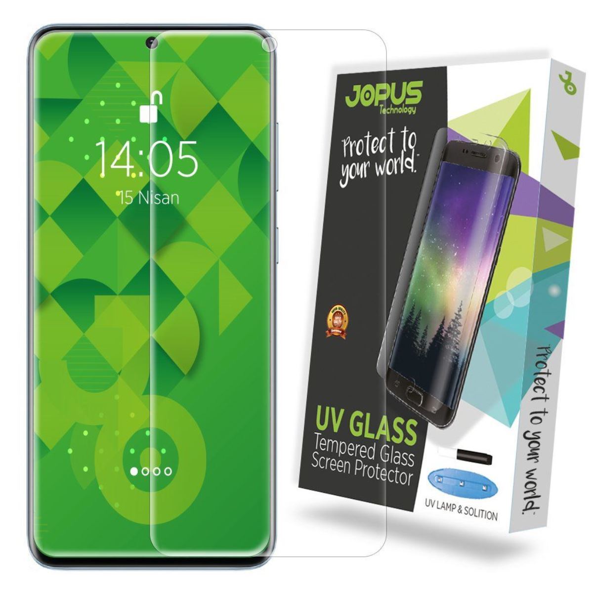 Jopus Samsung S20 CEK-125 UV  Cam Ekran Koruyucu Seffaf - 1
