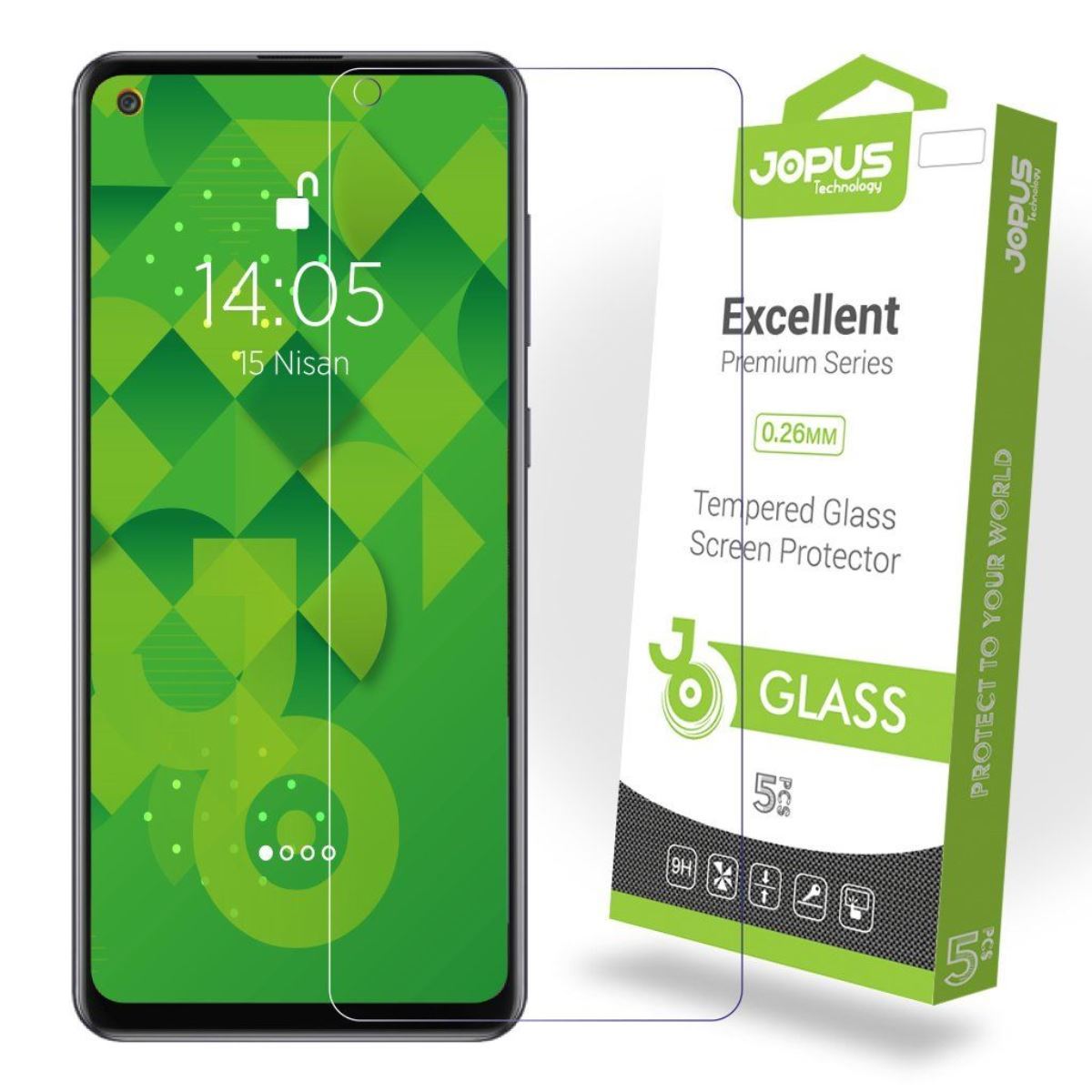 Jopus Samsung A21 Cek-101   Cam Ekran Koruyucu Seffaf - 1