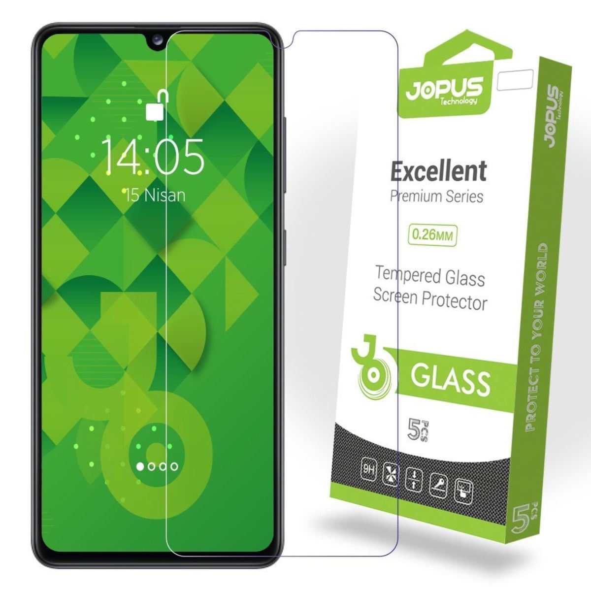 Jopus Samsung A41 Cek-101   Cam Ekran Koruyucu Seffaf - 1