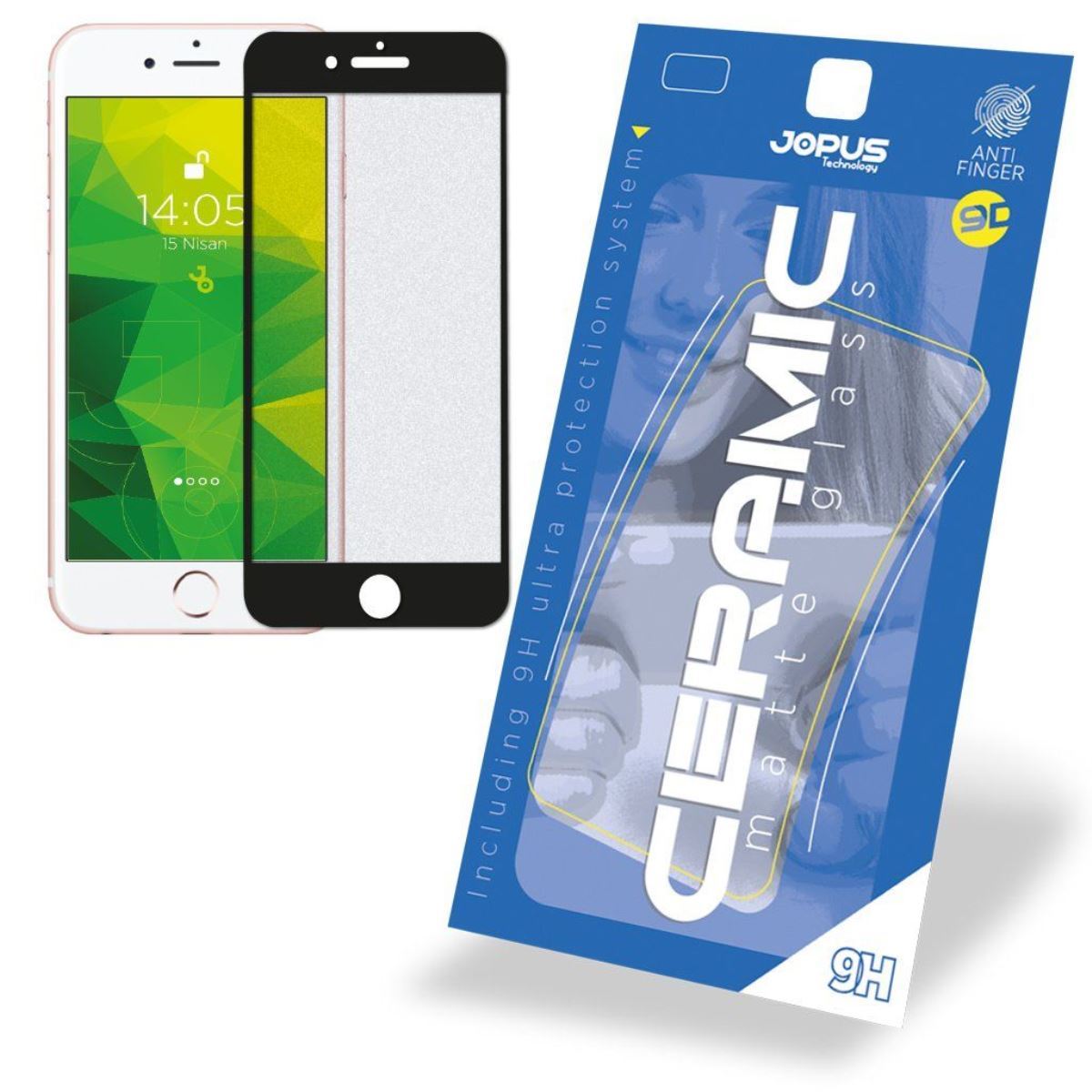 Jopus iPhone 6G CEK-128 Ceramic   Ekran Koruyucu Siyah - 1