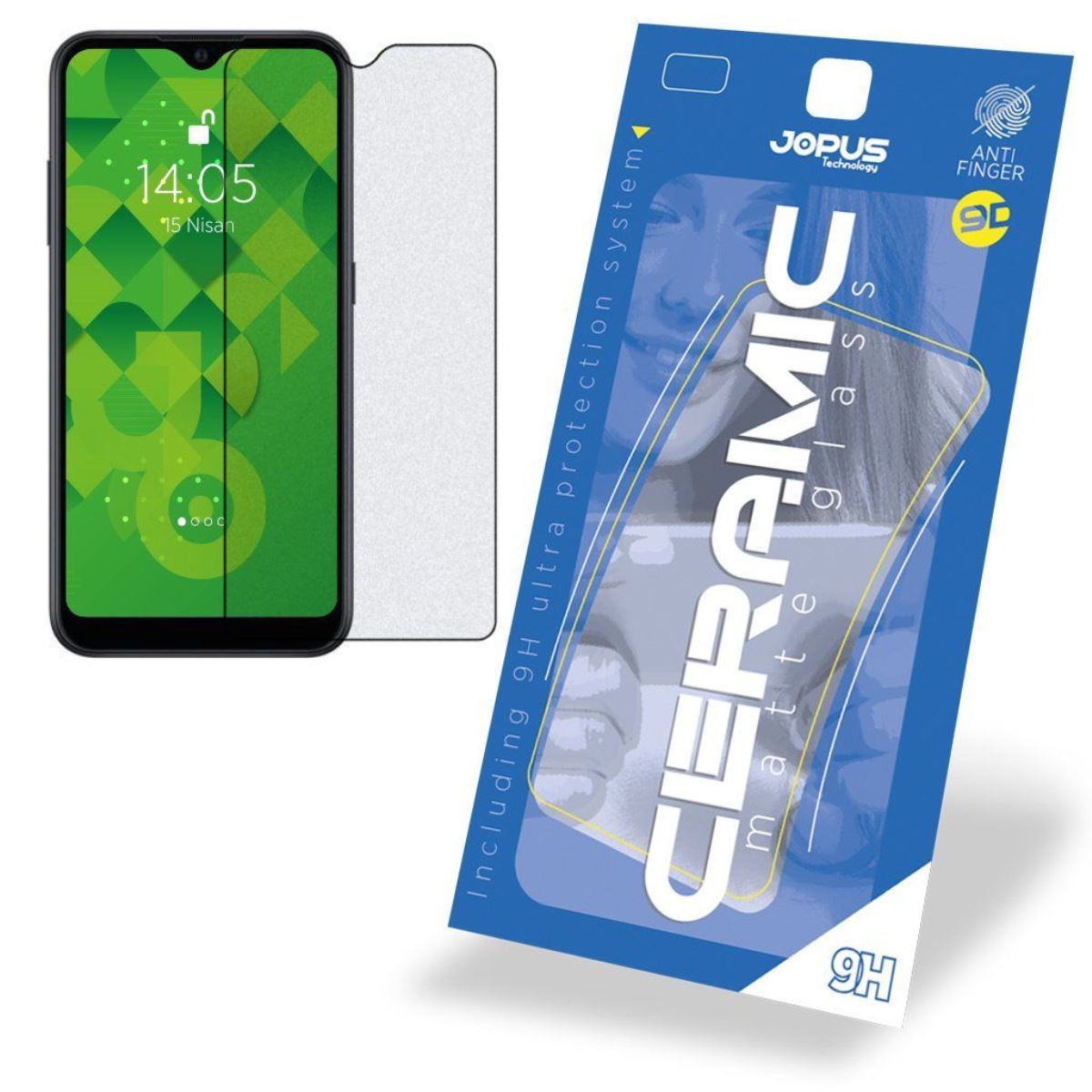 Jopus Samsung A01 CEK-128 Ceramic   Ekran Koruyucu Siyah - 1