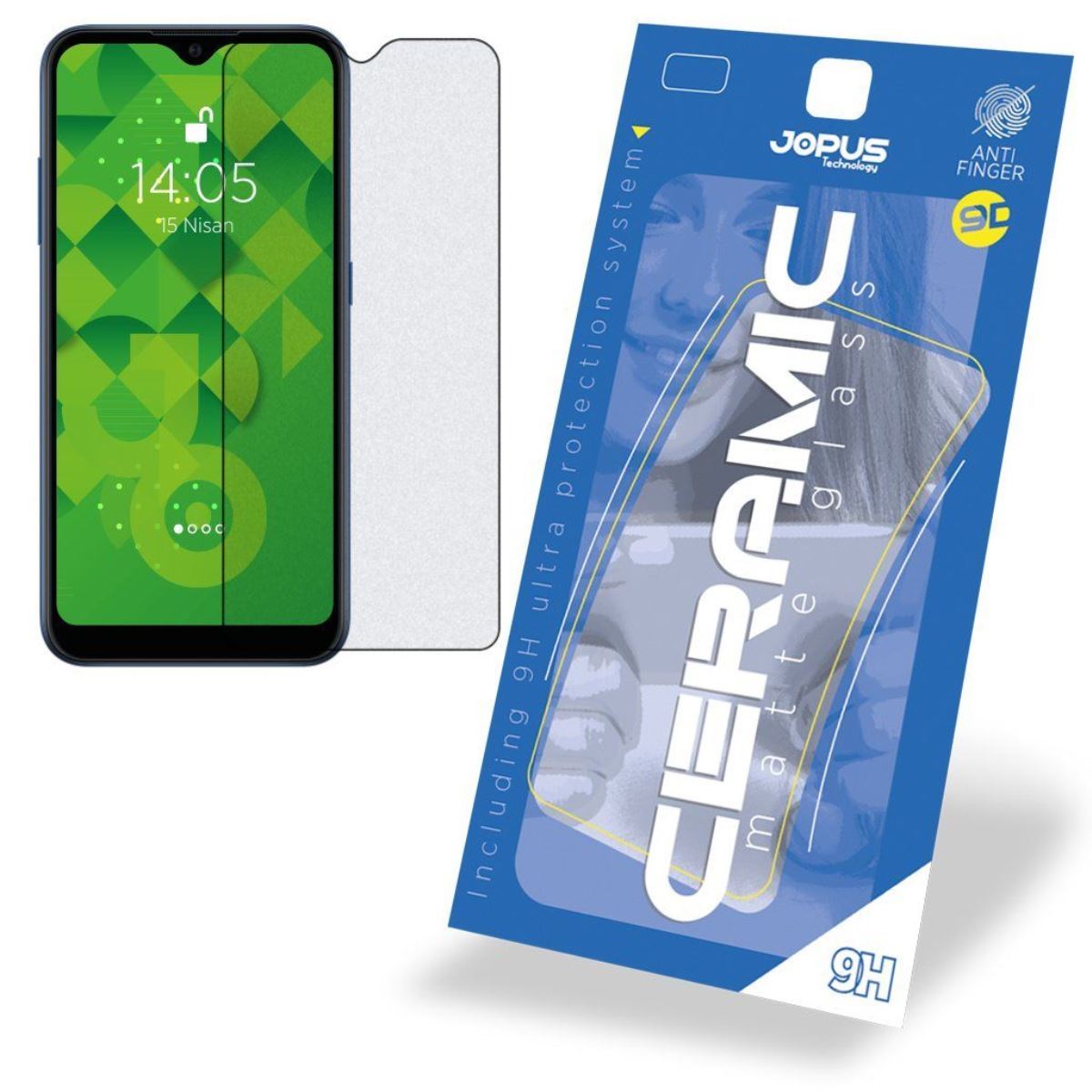 Jopus Samsung M01 CEK-128 Ceramic   Ekran Koruyucu Siyah - 1