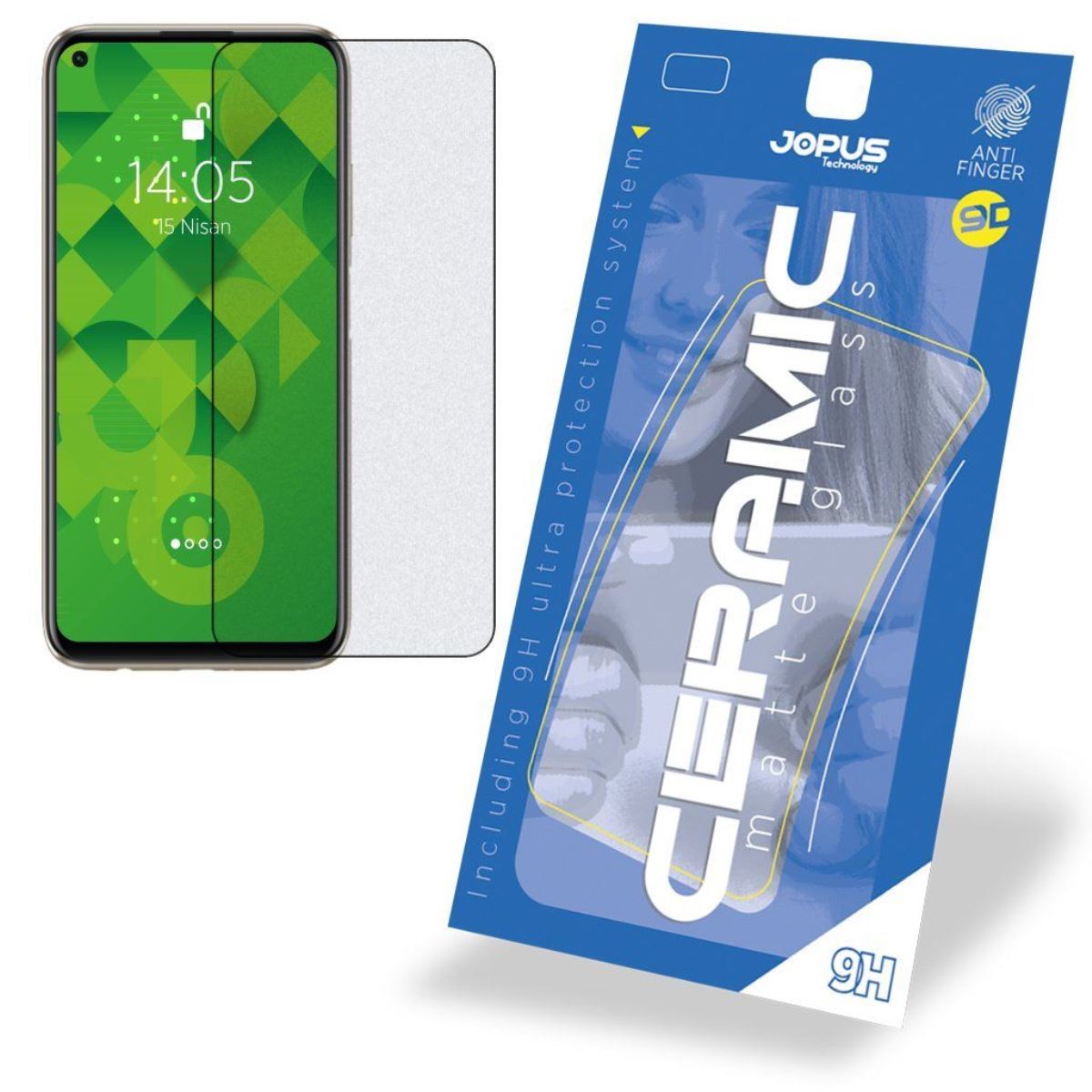 Jopus Huawei P40 Lite Cek-128 Ceramic Matte Screen Protector Siyah - 1