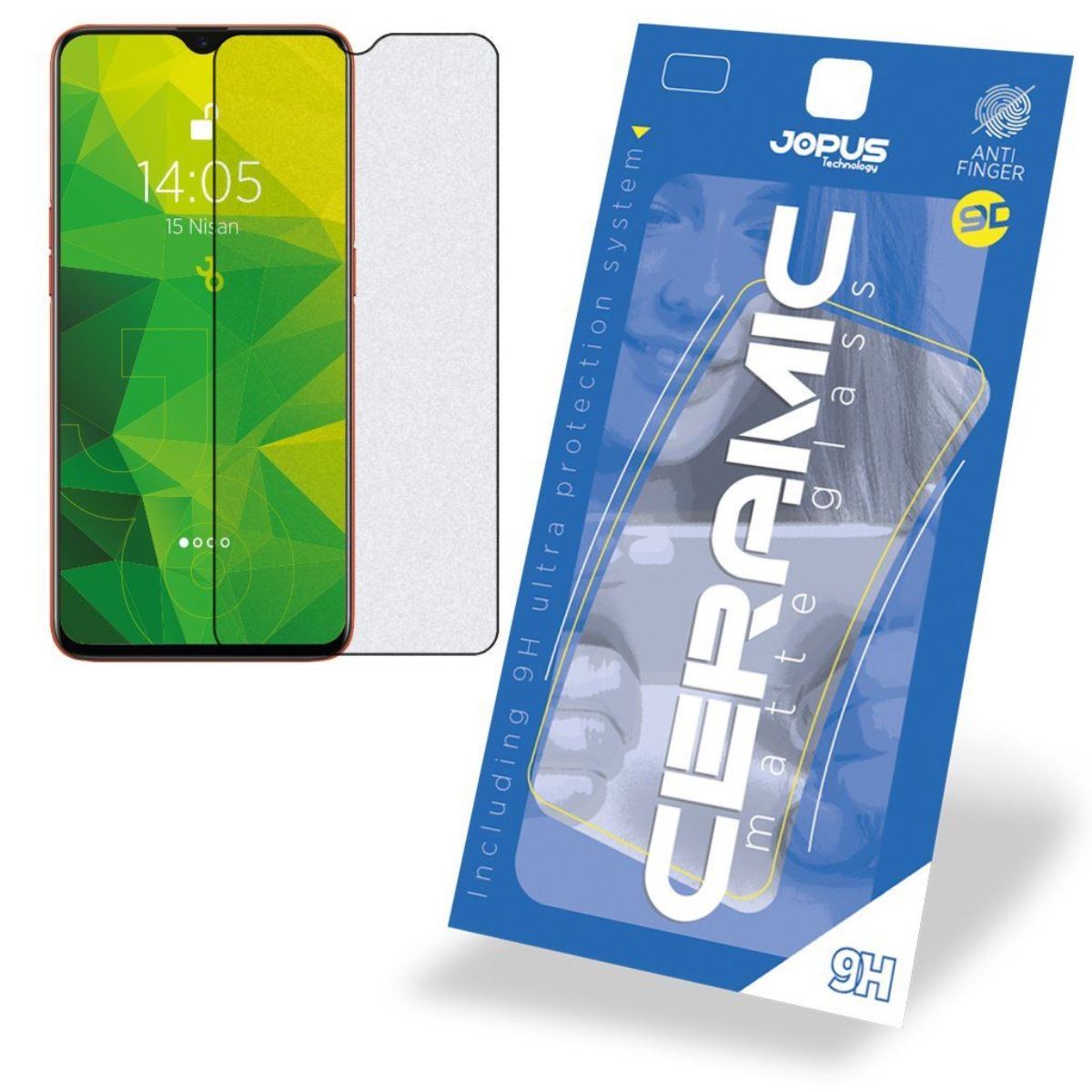 Jopus Oppo Reno 3 Cek-128 Ceramic Matte Screen Protector Siyah - 1