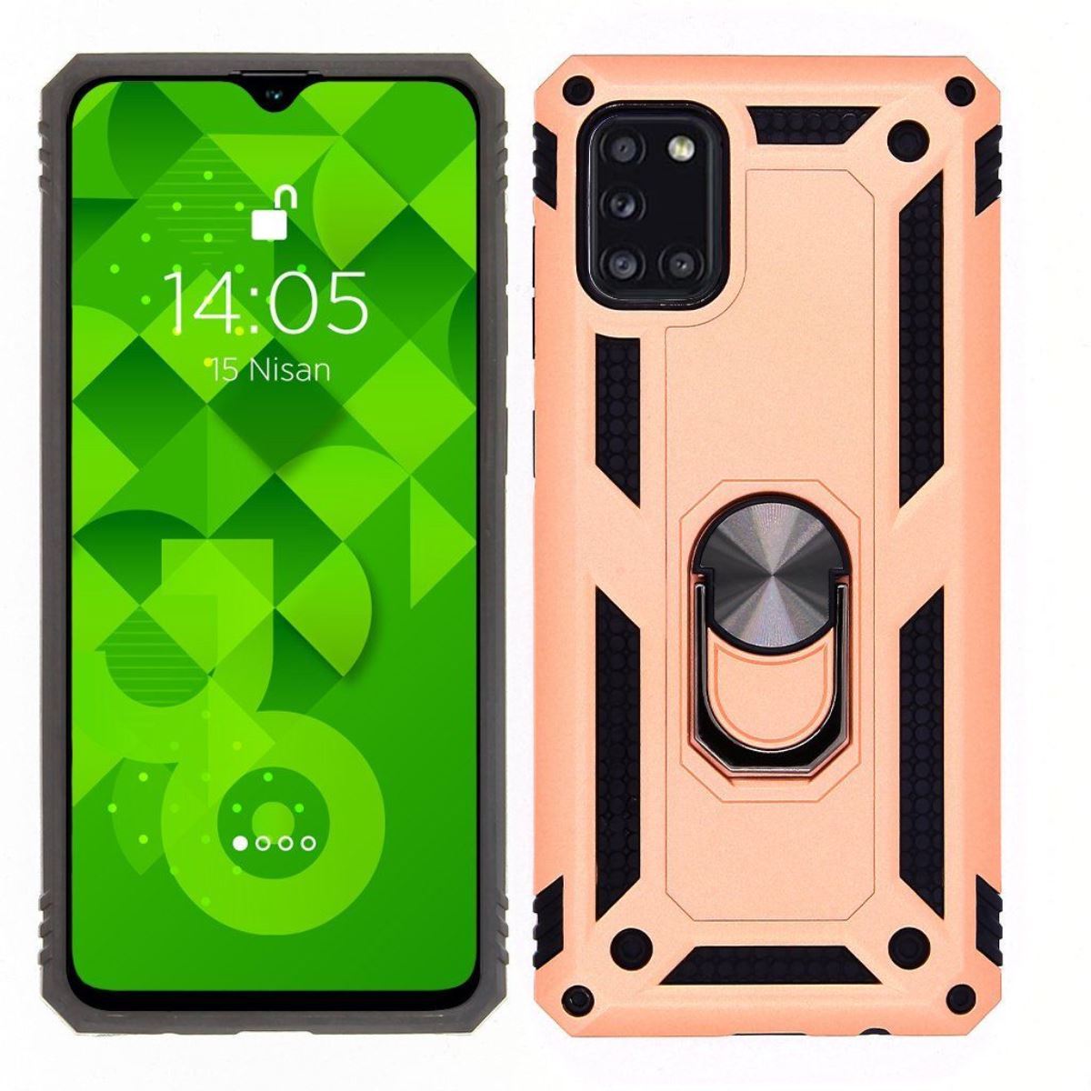Jopus Samsung A31 JS-225 Zirh   Silikon Kilif Rose - 1