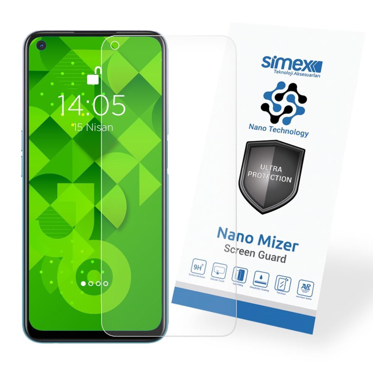 Simex Oppo A72 CEK-110 Nano Mizer Screen Protector Seffaf - 1