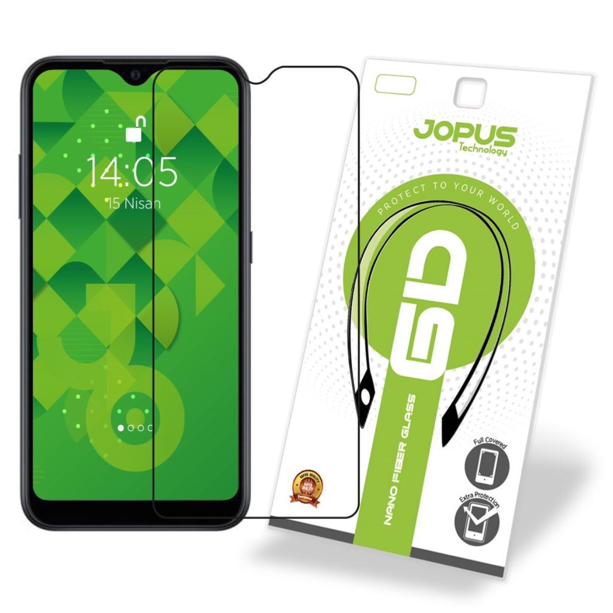 Jopus Samsung A01 CEK-121 Nano Fiber 6D Screen Protector Siyah - 1