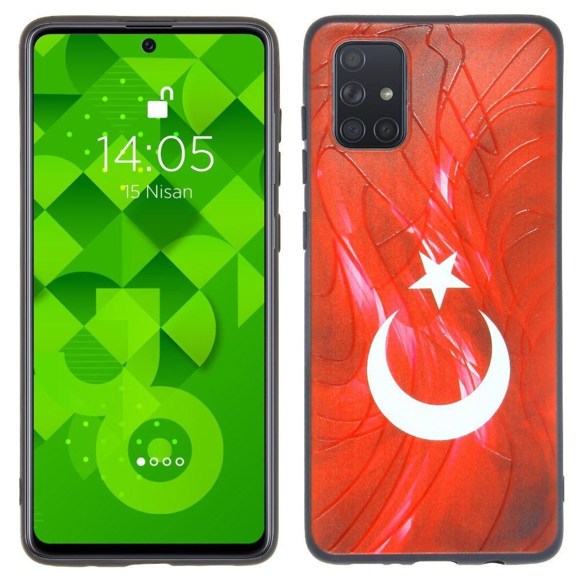Jopus Samsung A71 JS-242 Flag Phone Case Kirmizi - 1