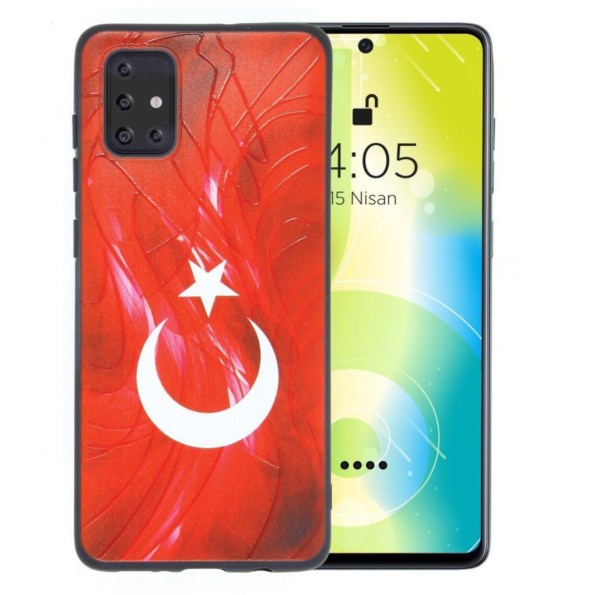 Jopus Huawei Y7 2019 JS-242 Flag Phone Case Kirmizi - 1
