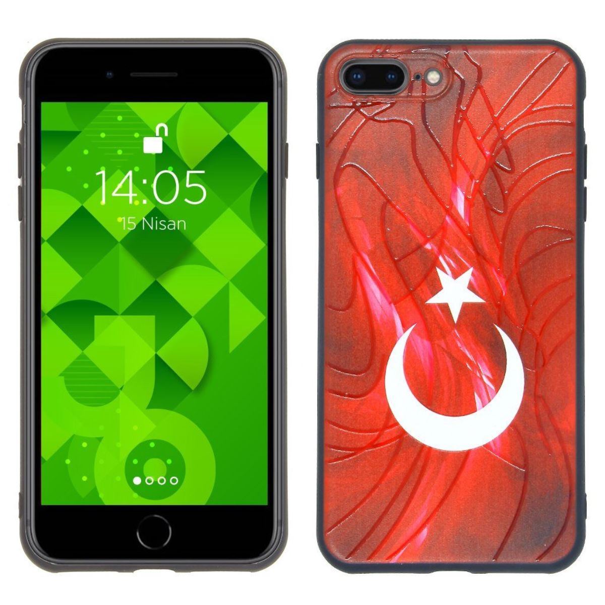 Jopus iPhone 7 Plus / 8 Plus JS-242 Flag Phone Case Kirmizi - 1