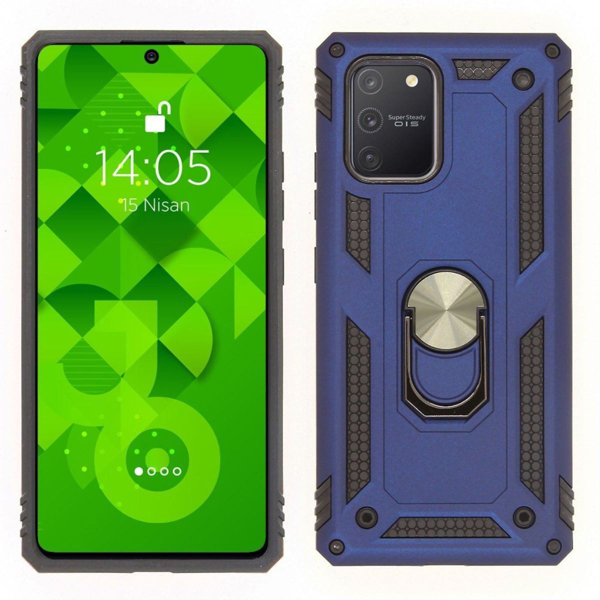 Jopus Samsung S10 Lite JS-225 Zirh Phone Case Lacivert - 1
