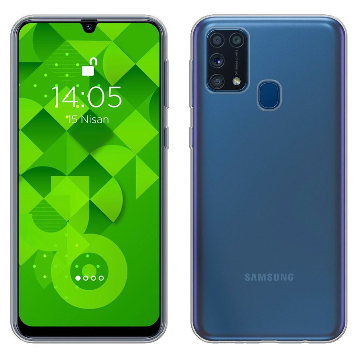 Jopus Samsung M31 JS-238 Plug Phone Case Seffaf - 1