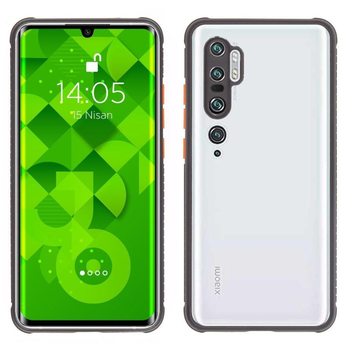 Jopus Xiaomi Mi Note10 Pro JS-245 Zipper   Silikon Kilif Siyah - 1