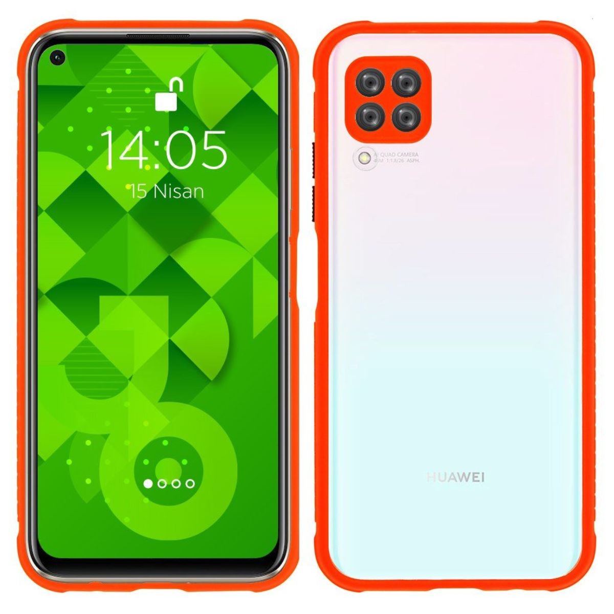 Jopus Huawei P40 Lite JS-245 Zipper   Silikon Kilif Kirmizi - 1