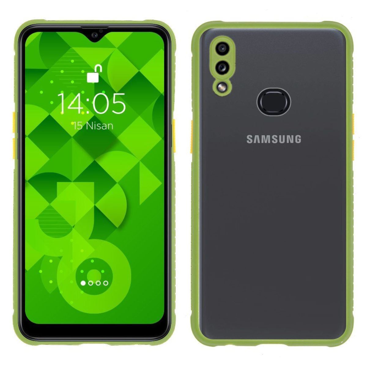 Jopus Samsung A10s JS-245 Zipper   Silikon Kilif Açık Yeşil - 1