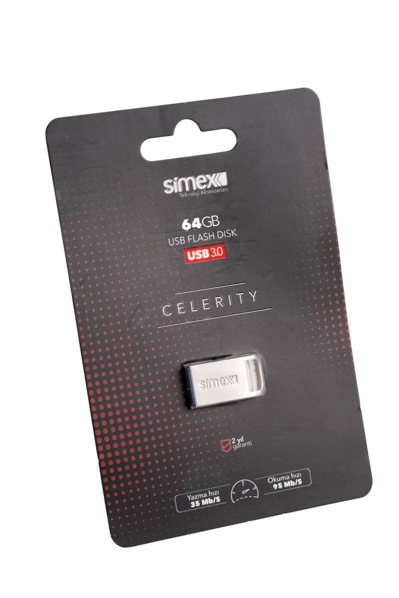 Simex SU-105 Celerity 3.0  Metal  64GB USB Bellek SU-105 Celerity - 1