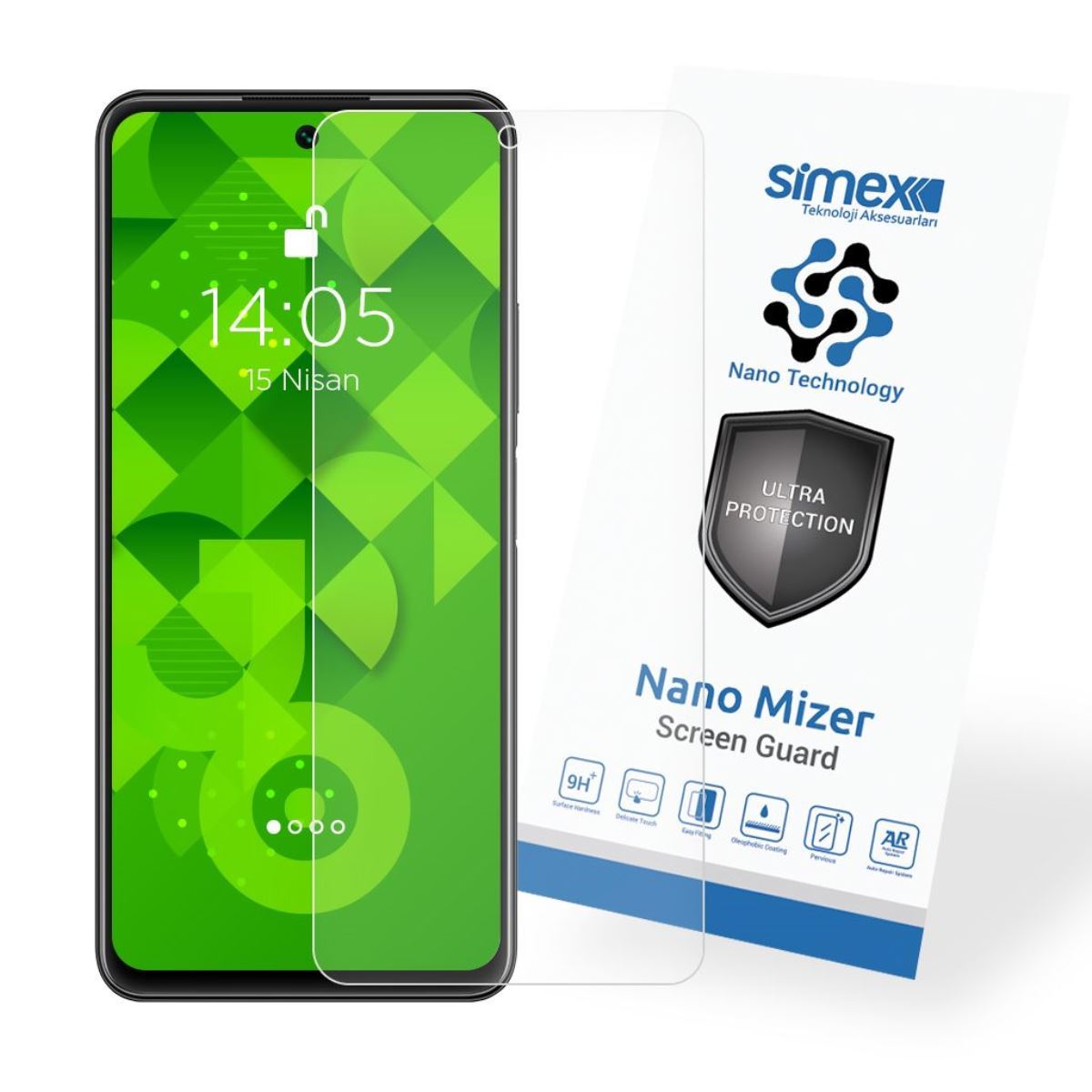 Simex Huawei P Smart 2021 CEK-110 Nano Mizer Screen Protector Seffaf - 1