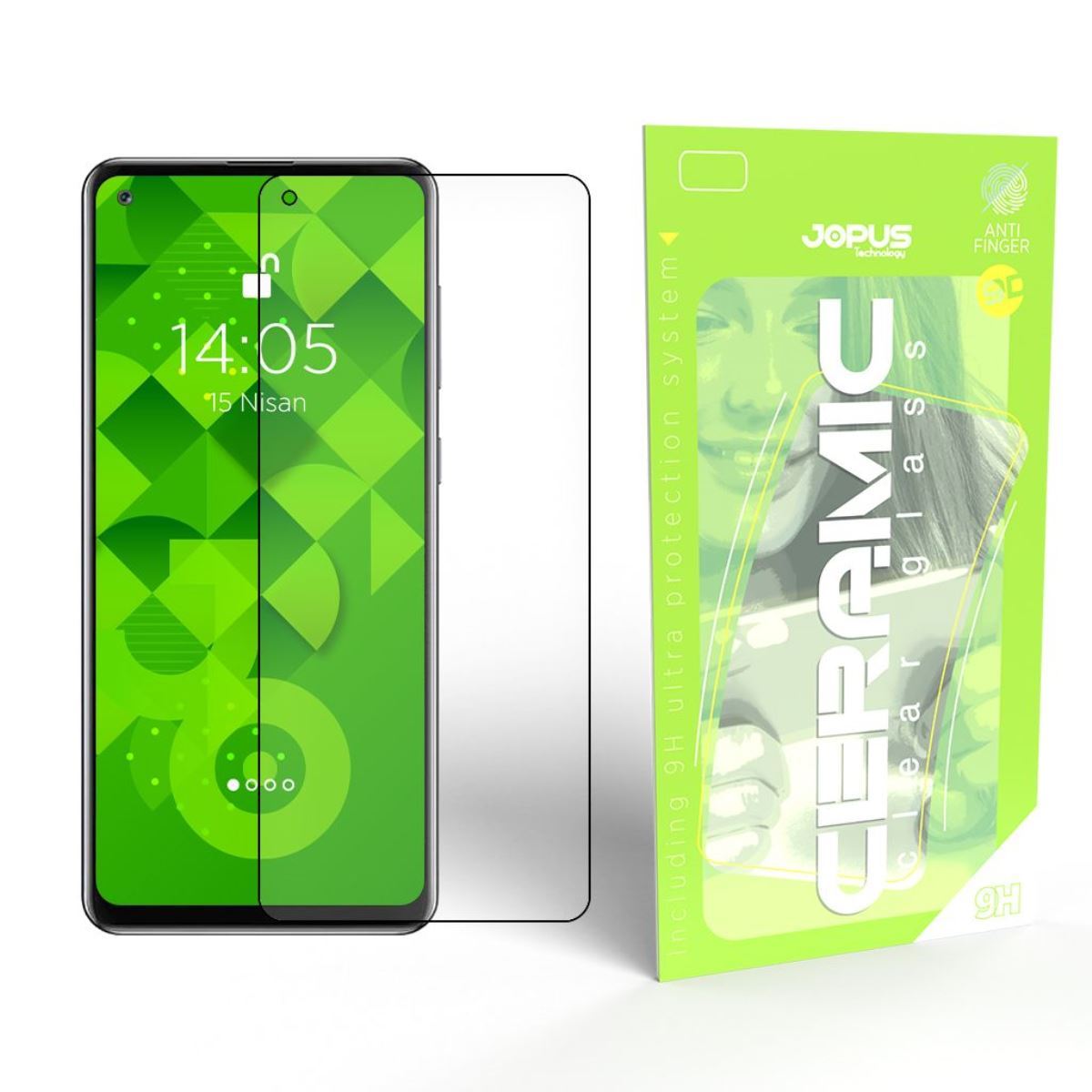 Jopus Samsung A21 CEK-129 Ceramic Clear   Ekran Koruyucu Siyah - 1