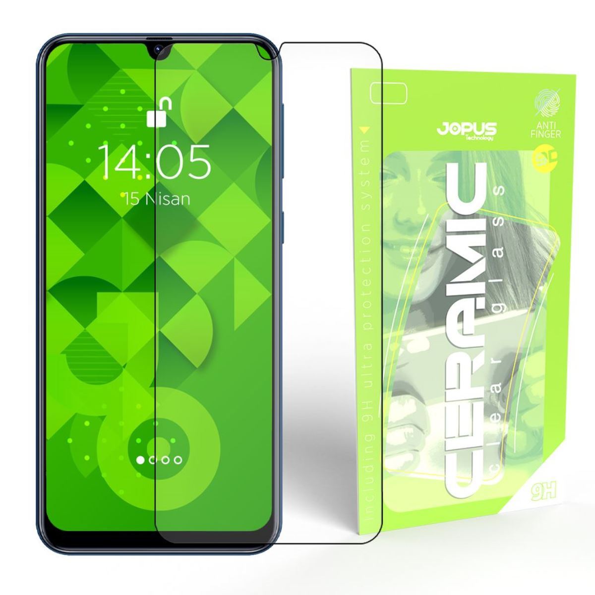 Jopus Samsung M31 CEK-129 Ceramic Clear   Ekran Koruyucu Siyah - 1