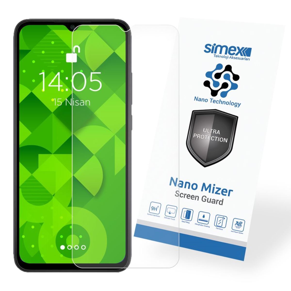 Simex Xiaomi Redmi 9C CEK-110 Nano Mizer   Ekran Koruyucu Seffaf - 1