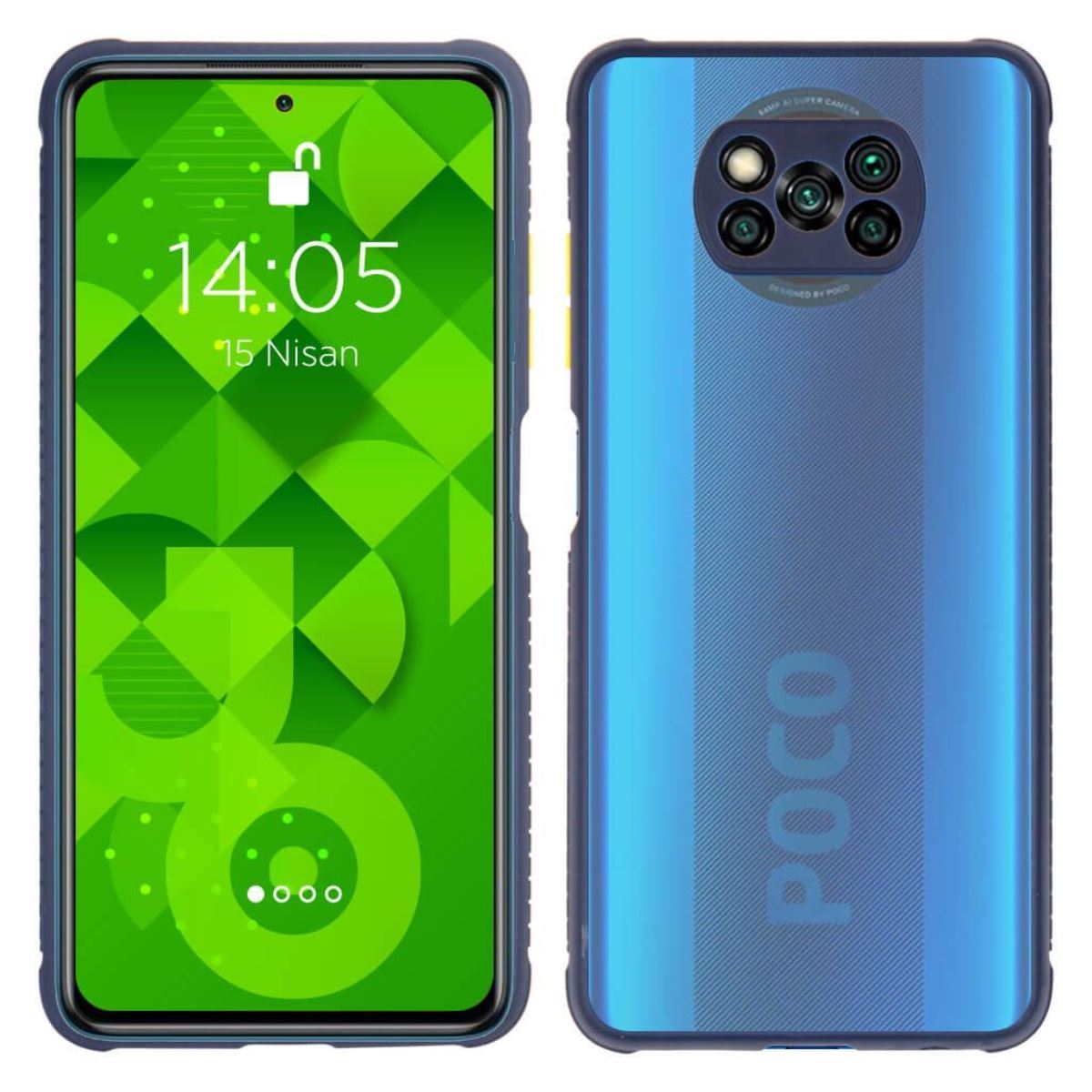 Jopus Xiaomi Poco X3 JS-245 Zipper Phone Case Lacivert - 1