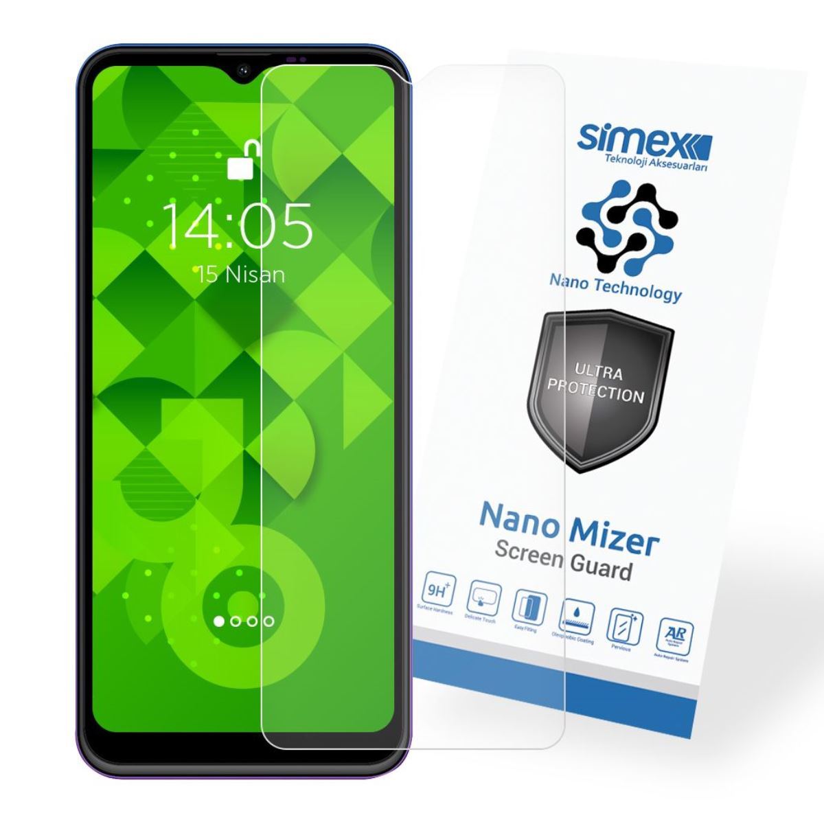 Simex Reeder P13 Blue Max Lite CEK-110 Nano Mizer Screen Protector Seffaf - 1
