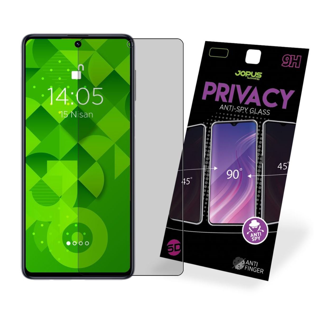 Jopus Samsung M51 CEK-126 Privacy   Cam Ekran Koruyucu Siyah - 1