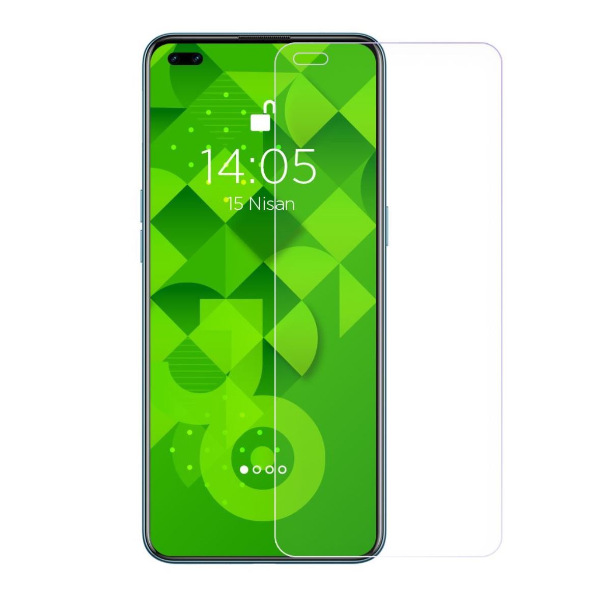 Jopus Oppo Reno 4 Lite Cek-101   Cam Ekran Koruyucu Seffaf - 1