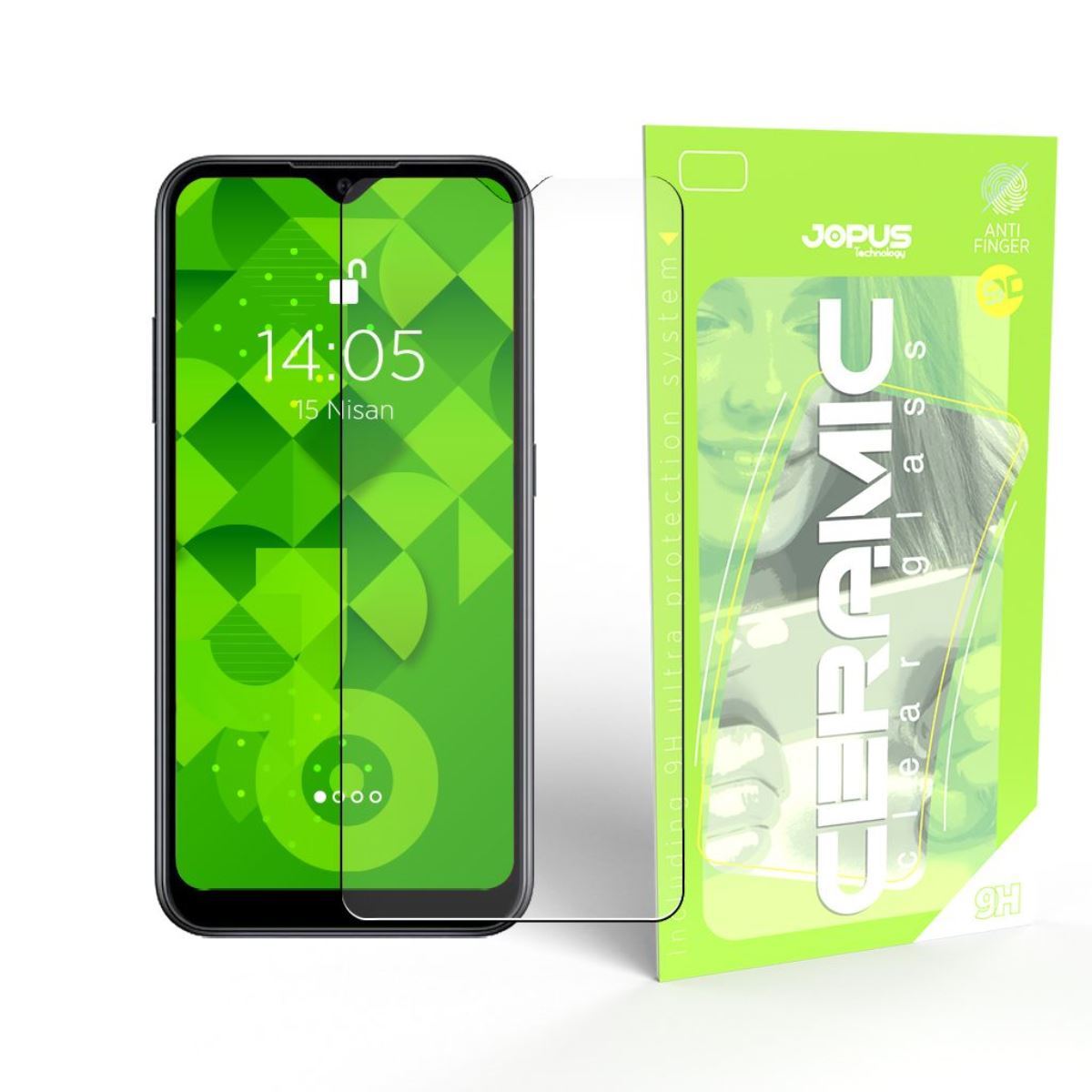 Jopus Samsung A01 Core CEK-129 Ceramic Clear Screen Protector Siyah - 1