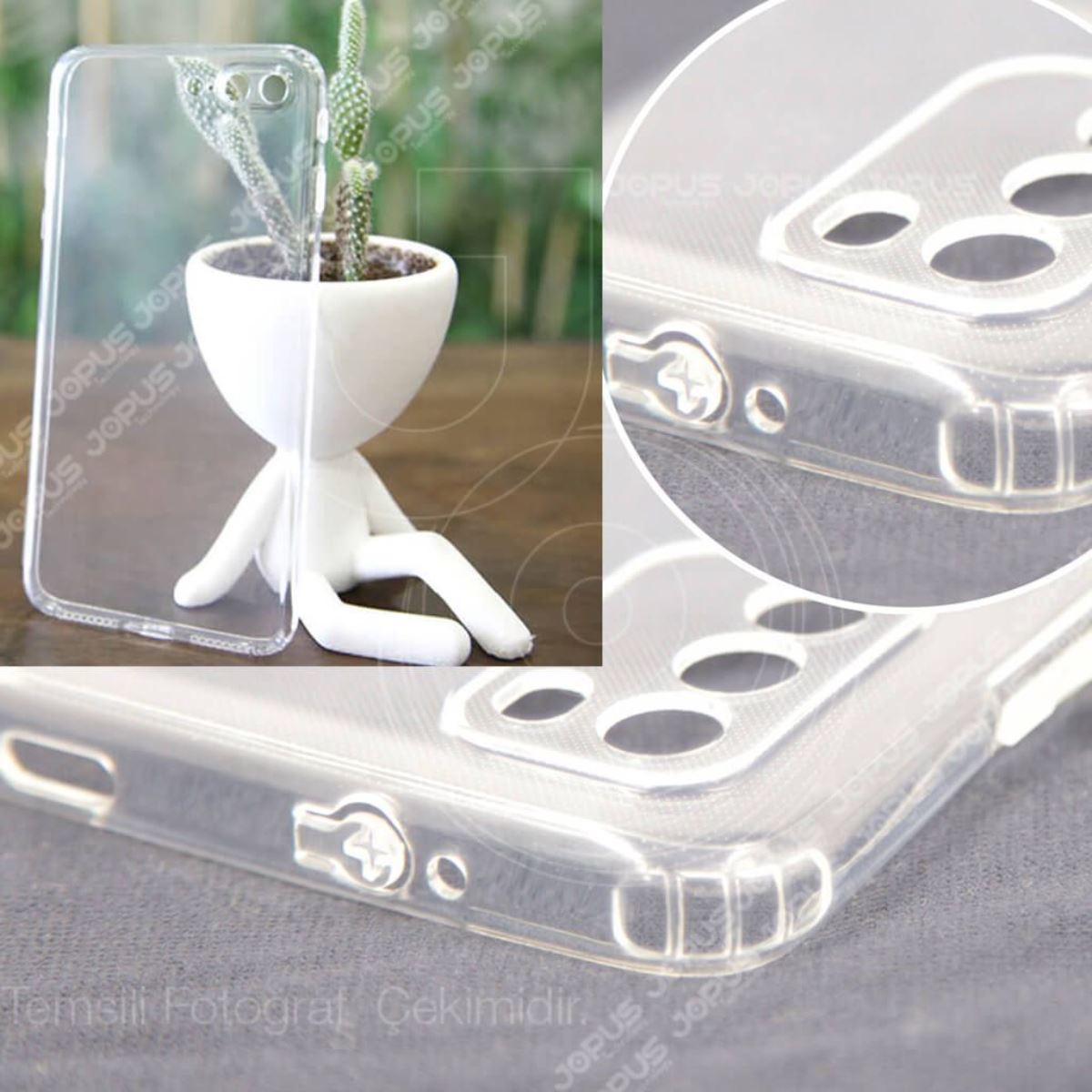 Jopus Huawei P Smart 2021 JS-238 Plug Phone Case Seffaf - 1