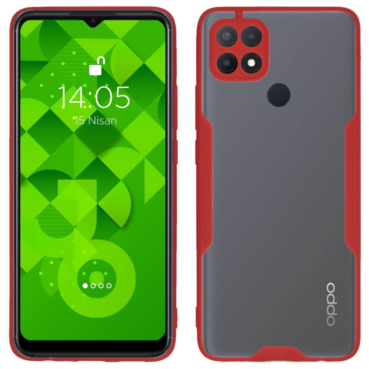Jopus Oppo A15 / A15s JS-250 Mellow Phone Case Kirmizi - 1