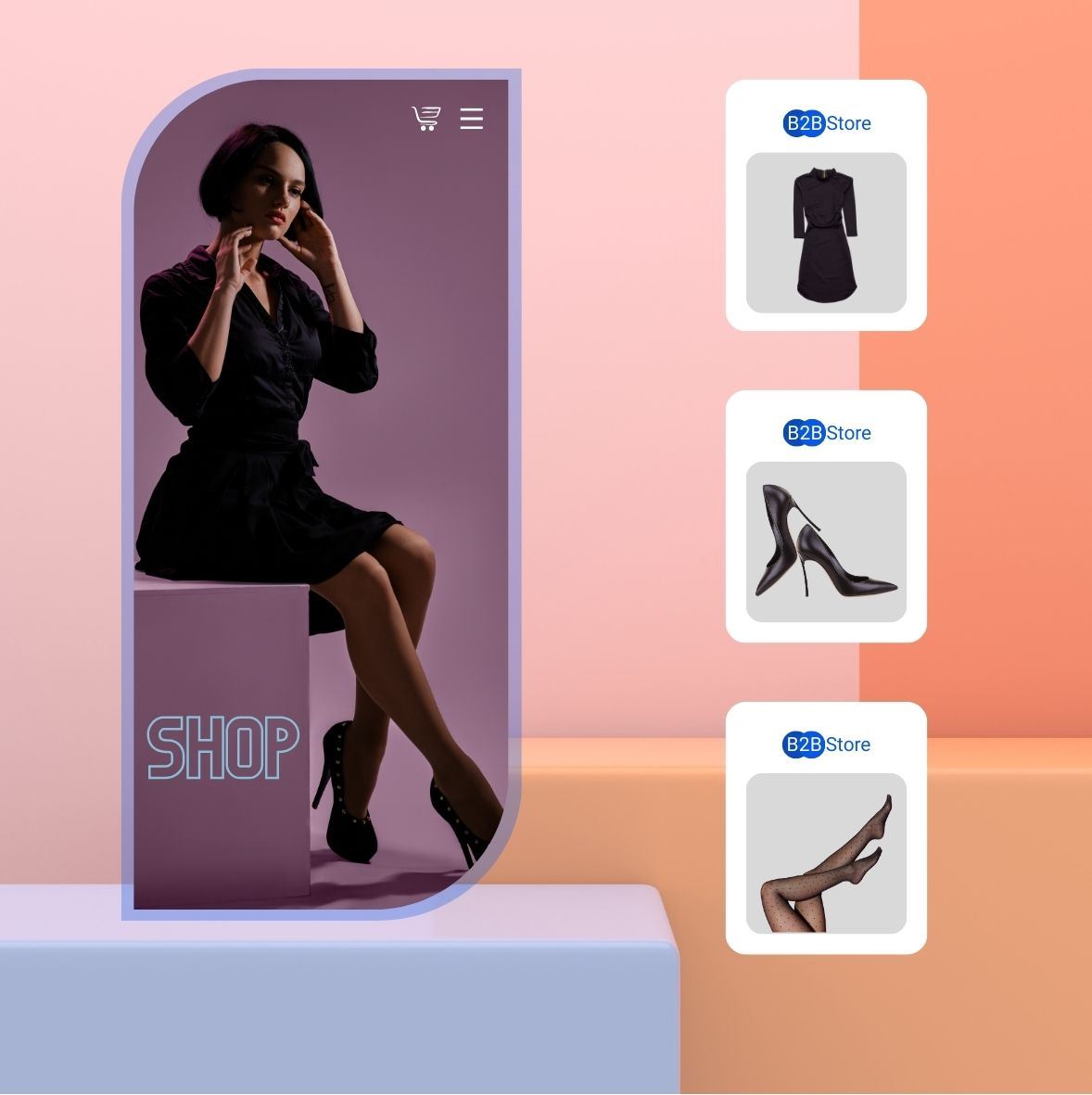 <span>— UNLIMITED FEATURES</span> <b>Get rid of standard B2B platforms</b>	