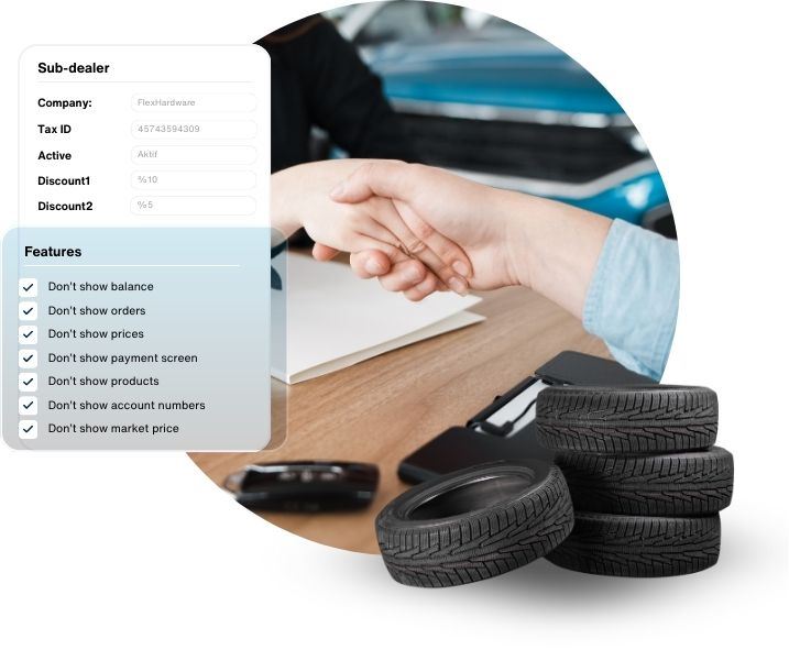 Provide flexibility to your customers with the <b>sub-dealer system.</b> 1