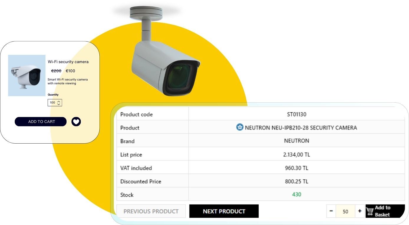 <b>Detailed product descriptions</b> feature	