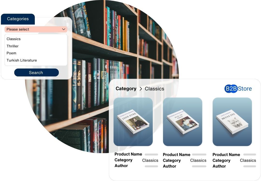 <b>Search by category</b> feature
