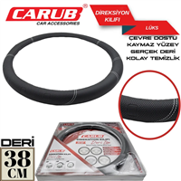 DiREKSiYON KILIFI GERÇEK DERi 38cm KUTULU SiYAH 1