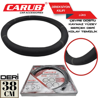 DiREKSiYON KILIFI GERÇEK DERi 38cm KUTULU SiYAH 1