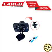 ÇAKMAK SOKETi MARiNE TYPE-C VE USB Li 9-30 VOLT 1