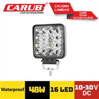 ÇALISMA LAMBASI KARE 16 LED 48W 10-30V 1